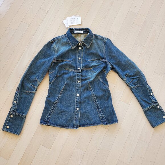 HELMUT LANG ! Denim Bustier Shirt ( US/4) - Picture 8 of 13